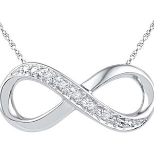 Zales Diamond Accent Infinity Necklace in
Sterling Silver